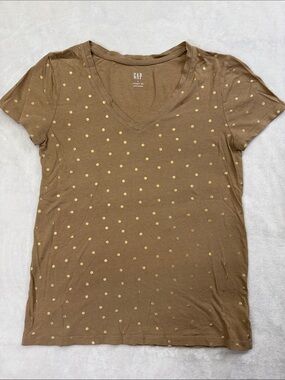 GAP Women’s V-Neck Tee with Gold Dot Accents
